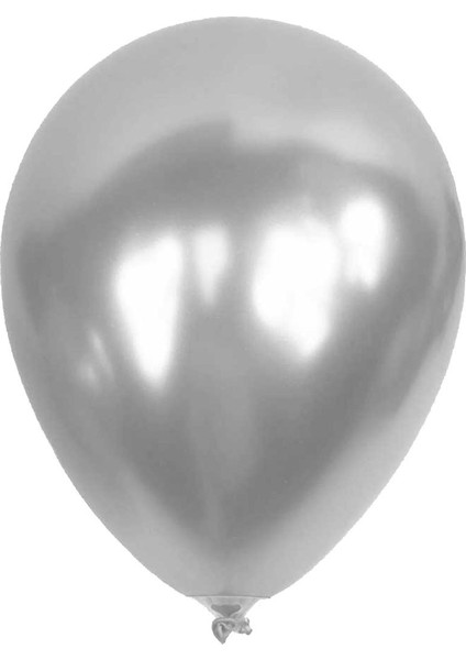 Gümüş Metalik Balon 100 Adet