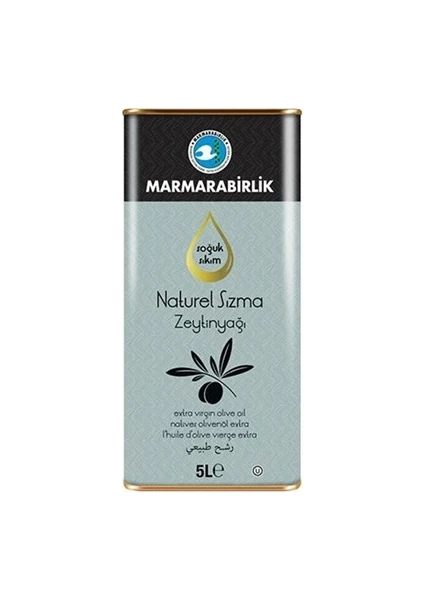 Soğuk Sıkım Naturel Sızma Zeytinyağı 5 Lt. Teneke