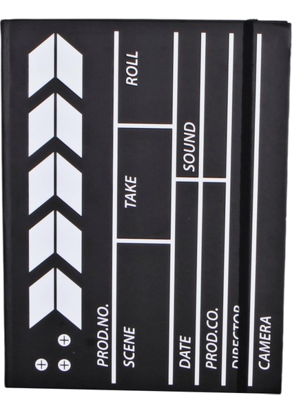 Klaket Tasarımlı Sert Kapak Lastikli Defter