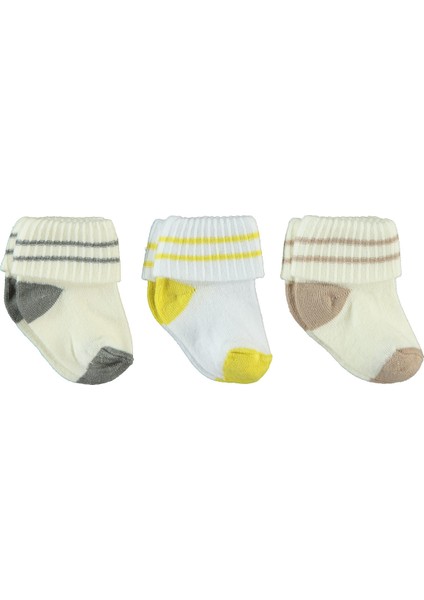 Baby Erkek Bebek 3'lü Çorap Set 0-6 Ay Hardal