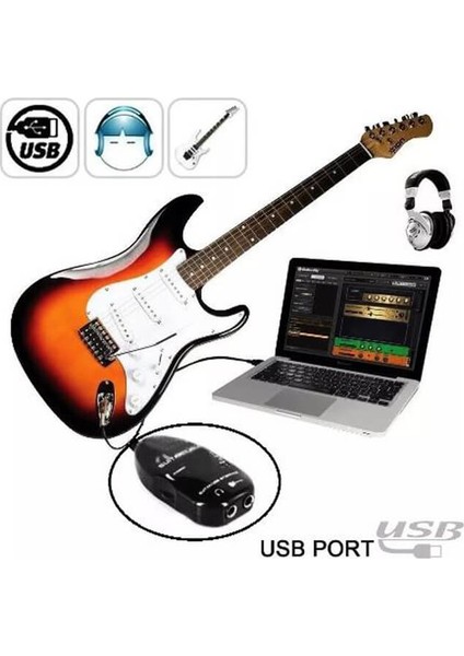 WZ-7820 USB Gitar Guitar Link Kablosu Çevirici Dönüştürücü