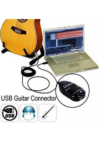 WZ-7820 USB Gitar Guitar Link Kablosu Çevirici Dönüştürücü