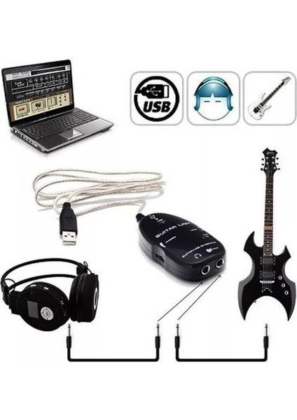 WZ-7820 USB Gitar Guitar Link Kablosu Çevirici Dönüştürücü