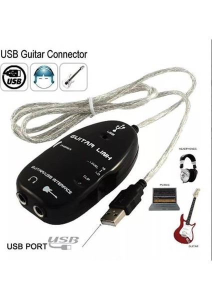 WZ-7820 USB Gitar Guitar Link Kablosu Çevirici Dönüştürücü