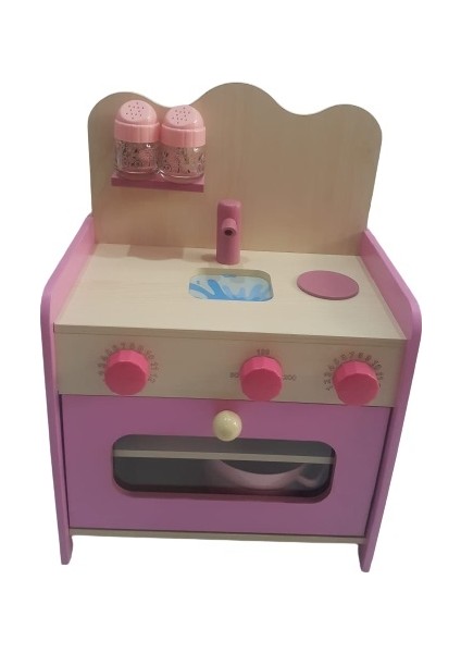 Ipekstarkids Ahşap Pembe Mutfak Set