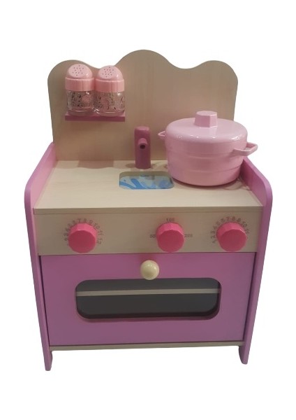 Ipekstarkids Ahşap Pembe Mutfak Set
