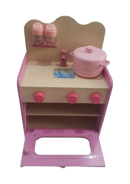 Ipekstarkids Ahşap Pembe Mutfak Set