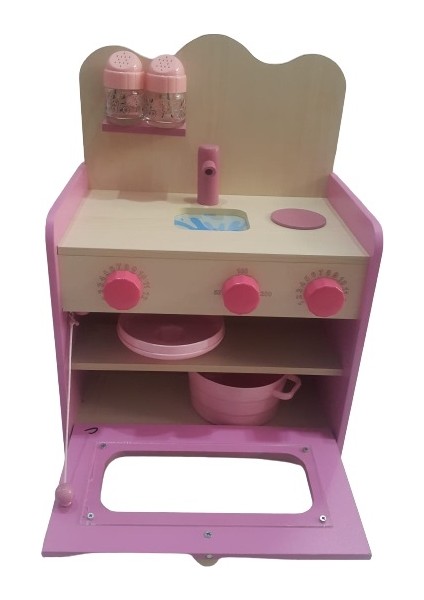 Ipekstarkids Ahşap Pembe Mutfak Set