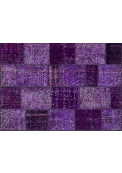 Patchwork Kps Purple 170 x 240 cm 4.08 m2 Patchwork El Dokuma Halı