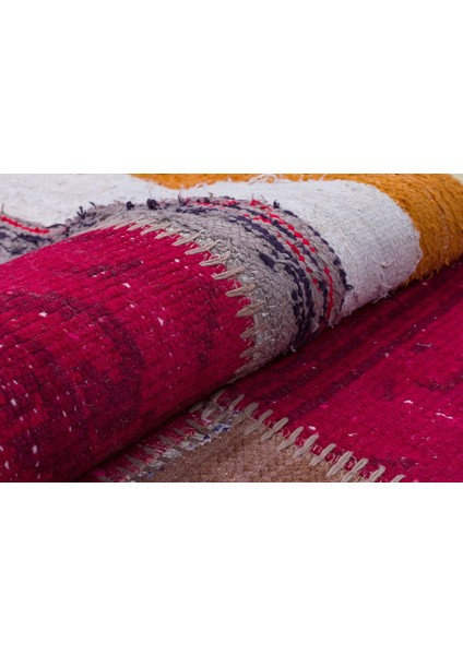 Patchwork Sbt El Dokuma Halı Red 170 x 240 cm 4.08 m2 Patchwork El Dokuma Halı modelleri