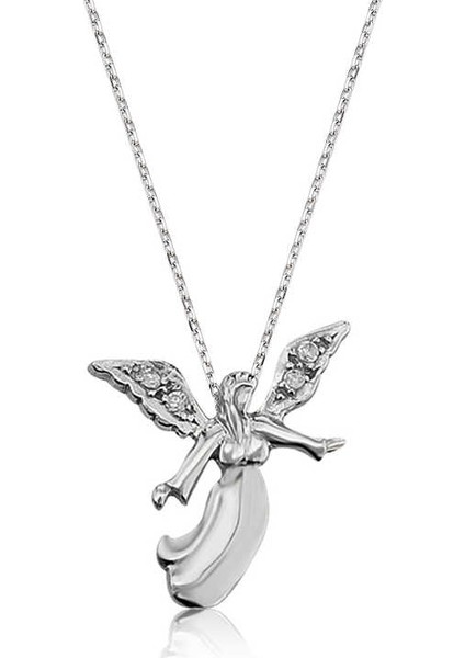 Gümüşhane Silver Gümüş Melek Kadın Kolye