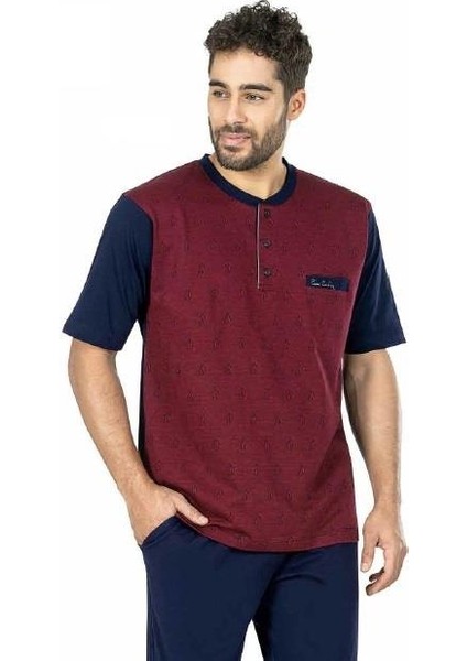 5449 3 Lü Kısa Kol Erkek Pijama Takımı