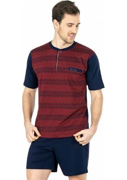 5446 3 Lü Kısa Kol Erkek Pijama Takımı