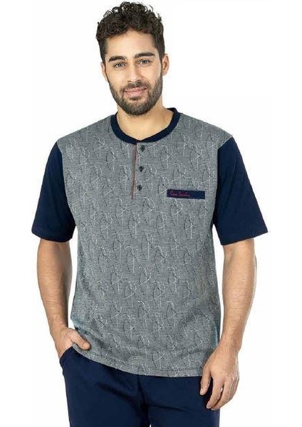 5450 3 Lü Kısa Kol Erkek Pijama Takımı