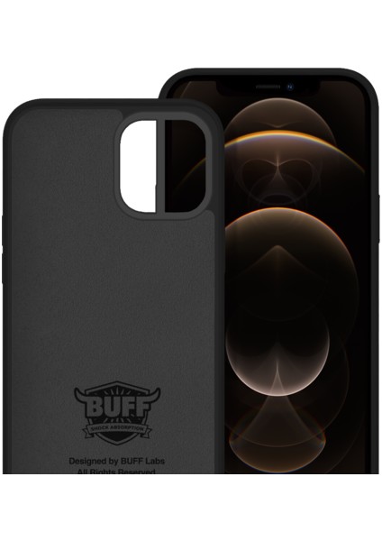 Buff Apple iPhone 12 Pro Max Rubber S Kılıf Siyah