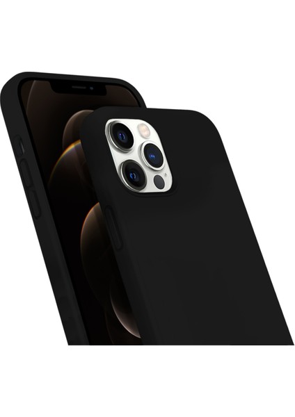 Buff Apple iPhone 12 Pro Max Rubber S Kılıf Siyah