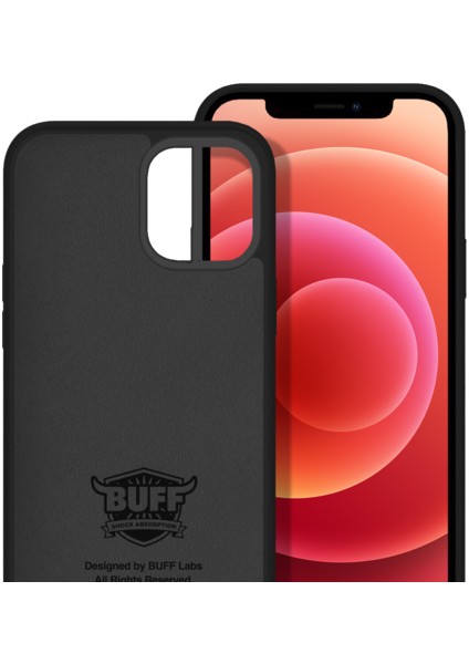 Buff Apple iPhone 12 / 12 Pro Rubber S Kılıf Siyah