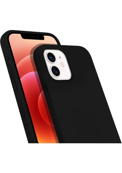 Buff Apple iPhone 12 / 12 Pro Rubber S Kılıf Siyah