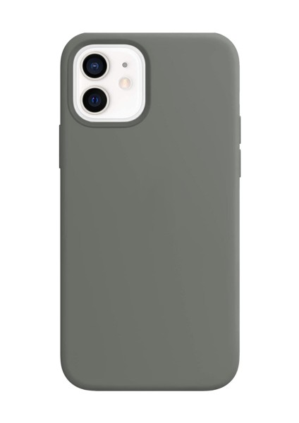 Buff Apple iPhone 12 / 12 Pro Rubber S Kılıf Açık Gri