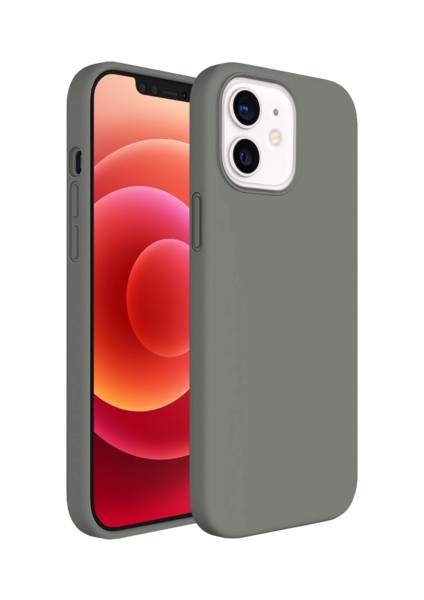Buff Apple iPhone 12 / 12 Pro Rubber S Kılıf Açık Gri modelleri