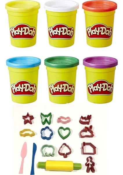 Playdoh 6'lı Oyun Hamuru ve Kalıp Seti