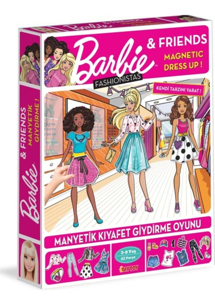 Eğitici Öğretici Barbie Arkadaşlar Friends Manyetik Kıyafet Giydirme
