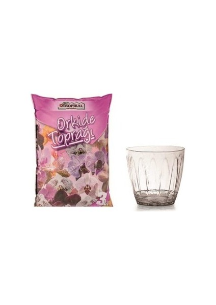 Tropikal 3lt Orkide Toprağı ve 3 Lt Serinova Orkide Saksı