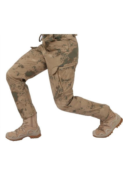 Ss Likralı Su ve Rüzgar Geçirmez Jandarma Kamuflaj Softshell Pantolon