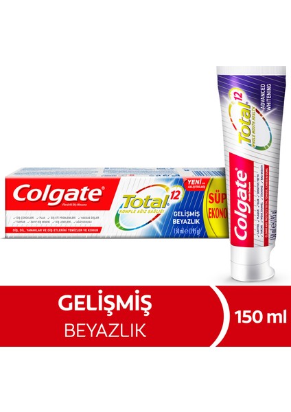 Total Gelişmiş Beyazlık Diş Macunu 150 ml