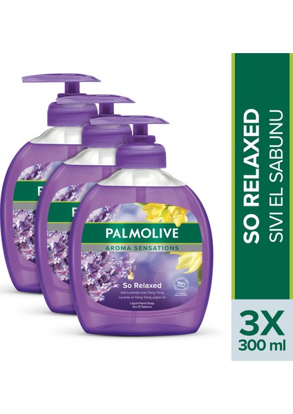 Aroma Sensations So Relaxed Ylang Ylang Öz Yağı ve İris Özü ile Sıvı El Sabunu 3 x 300 ml