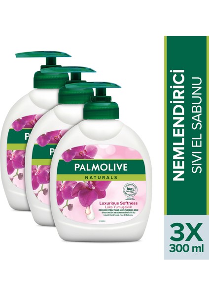Naturals Siyah Orkide İpeksi Yumuşaklık Nemlendirici Sıvı El Sabunu 3 x 300 ml