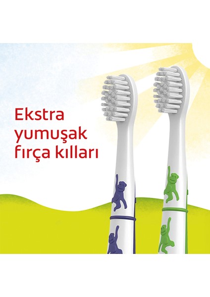 2+ Yaş Yapışkan Tabanlı Ekstra Yumuşak Bpa Içermeyen Çocuk Diş Fırçası modelleri