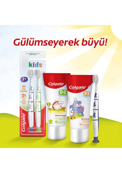 2+ Yaş Yapışkan Tabanlı Ekstra Yumuşak Bpa Içermeyen Çocuk Diş Fırçası indirimleri