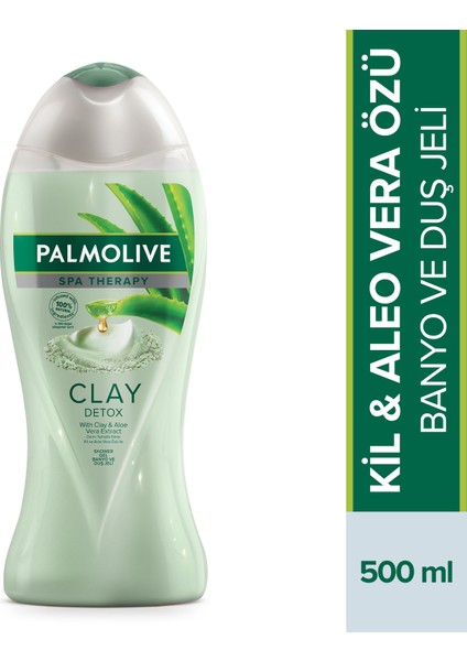 Spa Therapy Clay Detox Kil ve Aloe Vera Özü Banyo ve Duş Jeli 500 ml