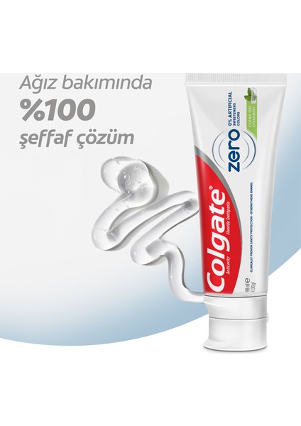 Zero Spearmint Doğal Nane Aroması Şeffaf Diş Macunu 98 ml