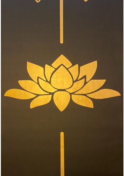 Rubber Yoga/pilates Mat Golden Line 5 Mm. Lotus Siyah fırsatları