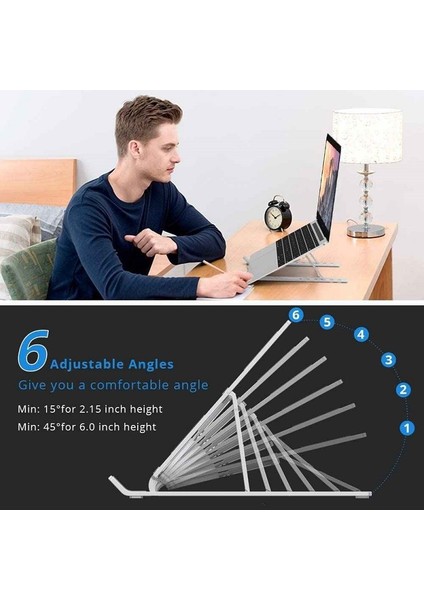 Tablet Notebook Tutucu Stand Siyah - Beyaz