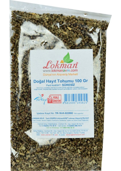 Doğal Hayıt Tohumu 100 gr Paket