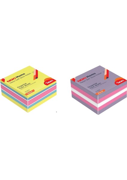 Memo Neon Yapışkanlı Küp Blok 75 x 75 mm 2'li