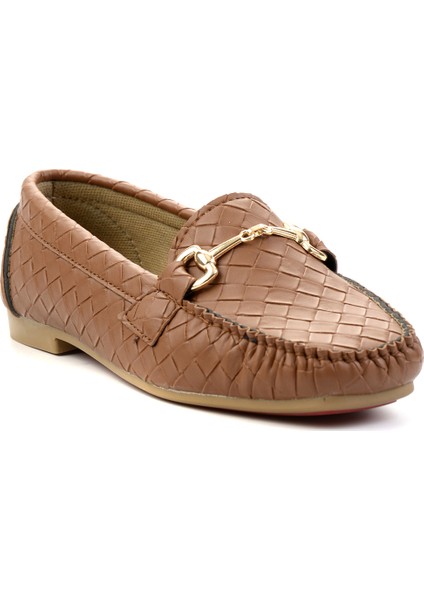 Taba Örgü Kadın Loafer K01542030710