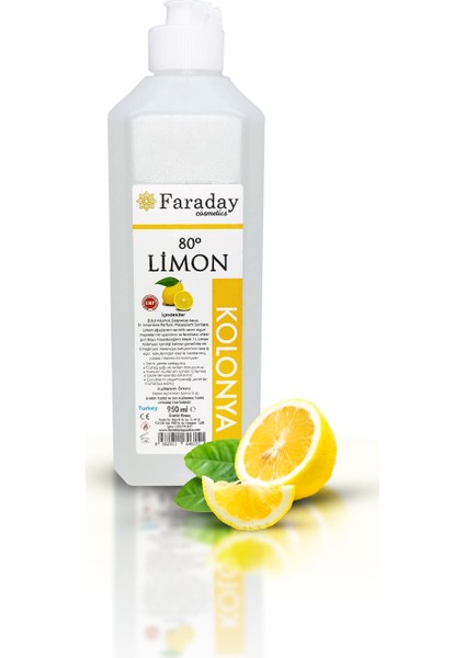 Yüksek Nitelikli Limon Kolonyası - 80 Derece - 950 ml