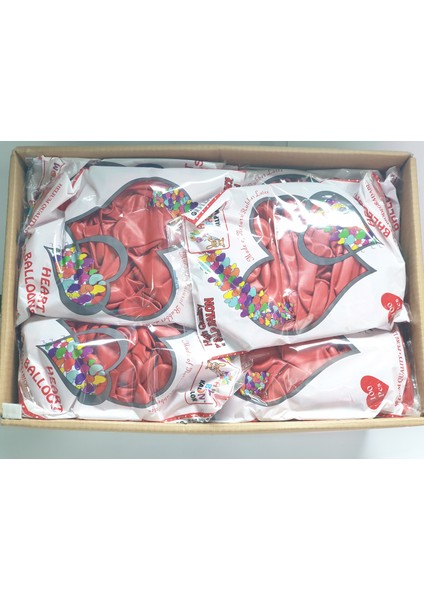 Balon Kalp Baskılı Kalpli Balon 40 Paket 1 Koli fiyatları