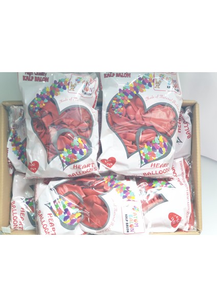 Balon Kalp Baskılı Kalpli Balon 40 Paket 1 Koli modelleri
