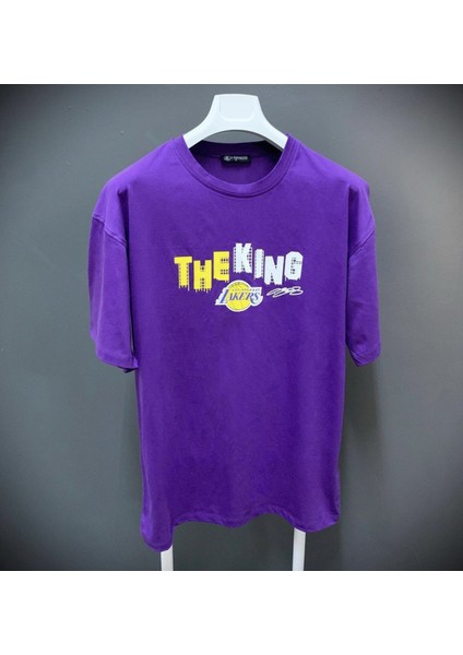 Lakers Yüzde Yüz Pamuk Ter Tutmayan Oversize Bol Kesim Yeni Trend Erkek Tşört