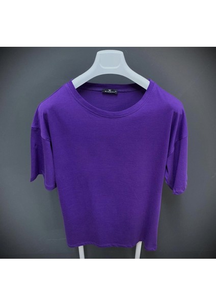 Yuvarlak Yaka Bol Kesim Pamuk Ter Tutmayan Oversize Erkek Tşört