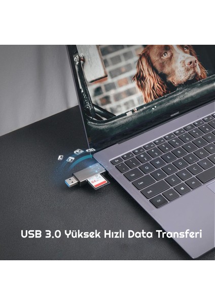 USB 3.0 Type-C Mikro USB Sd Tf Otg Hafıza Kart Okuyucu