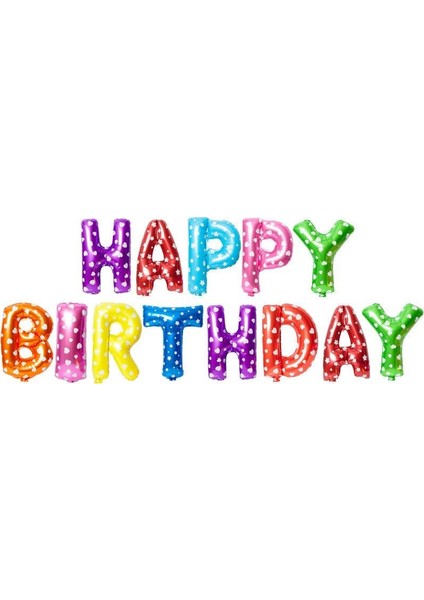 Happy Birthday Renkli Folyo Set Balon