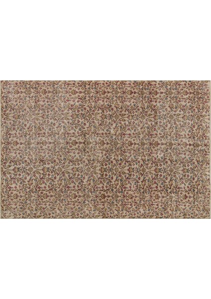 El Dokuma Vintage Eskitme Halı 172 x 262 cm 7527