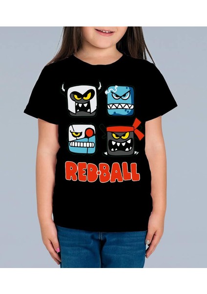 Red Ball Çocuk Tişört Siyah Unisex