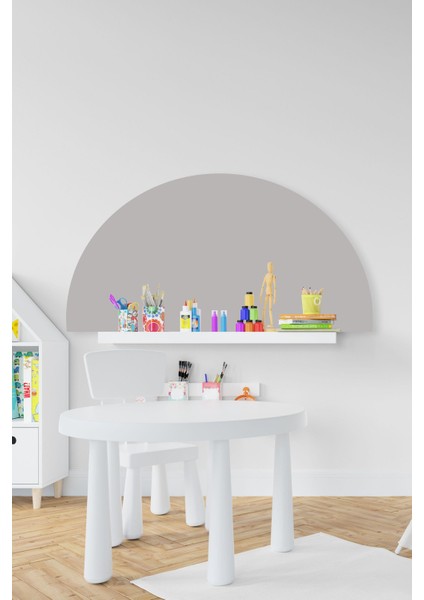 Bohem Tarzı Gri Yarım Daire Çocuk Bebek Odası Sticker (50X100 Cm)